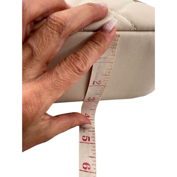 Valentino Orlandi NWT Bone Quilted Vegan Leather Cross Body Handbag Purse $278 - Picture 11 of 14